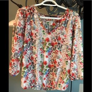 Zara print blouse